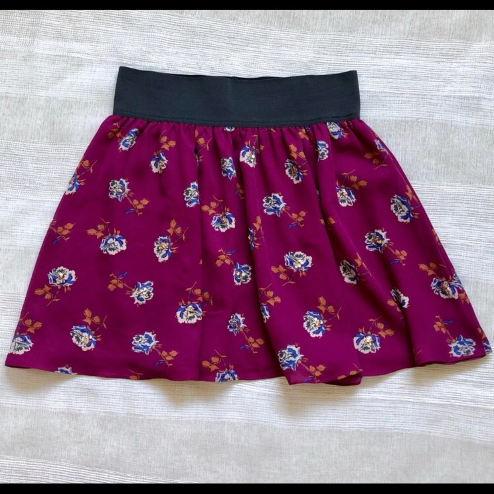 Magenta H81 Floral Floral Skirt